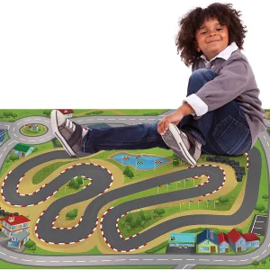 ACHOKA® Spielteppich Stadtrennsport, 80×120 Cm 8
