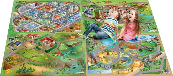ACHOKA® Spielteppich Stadtrennsport, 80×120 Cm 4