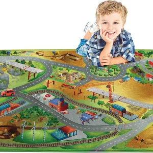 ACHOKA® Ultrasoft Spielteppich Stadt, 100 X 150 Cm 6