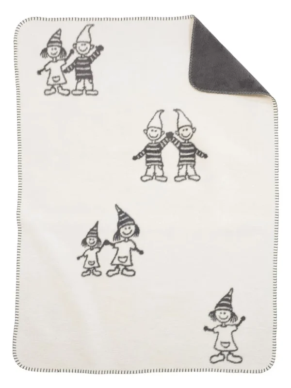 Alvi Babydecke “Zwerge” In Anthrazit/ Weiß 3