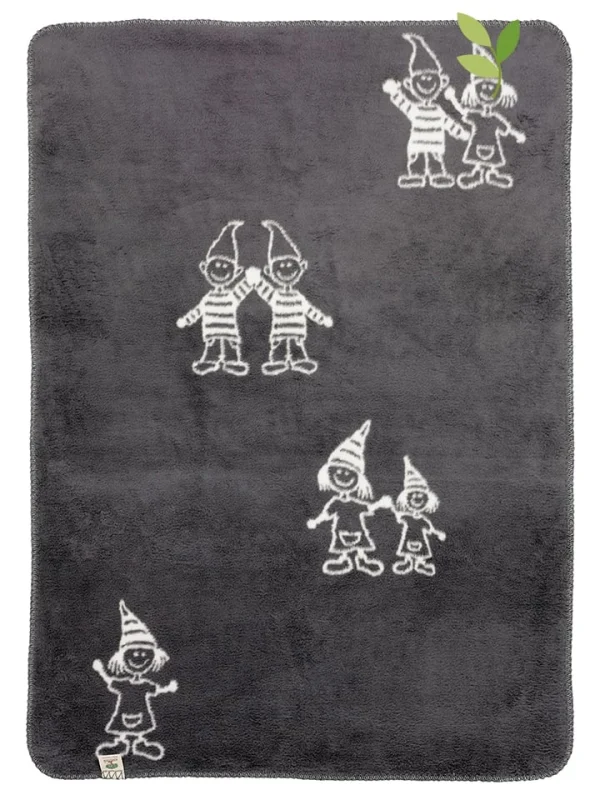 Alvi Babydecke “Zwerge” In Anthrazit/ Weiß 1