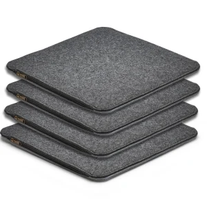 AMARE Sitzkissen 4er-Set Filz Stuhlkissen 40 Cm In Grau 11