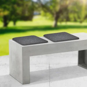 AMARE Sitzkissen 4er-Set Filz Stuhlkissen 40 Cm In Grau 21