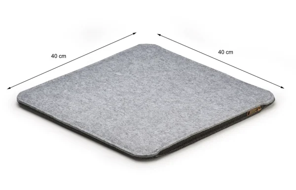 AMARE Sitzkissen 4er-Set Filz Stuhlkissen 40 Cm In Grau 1