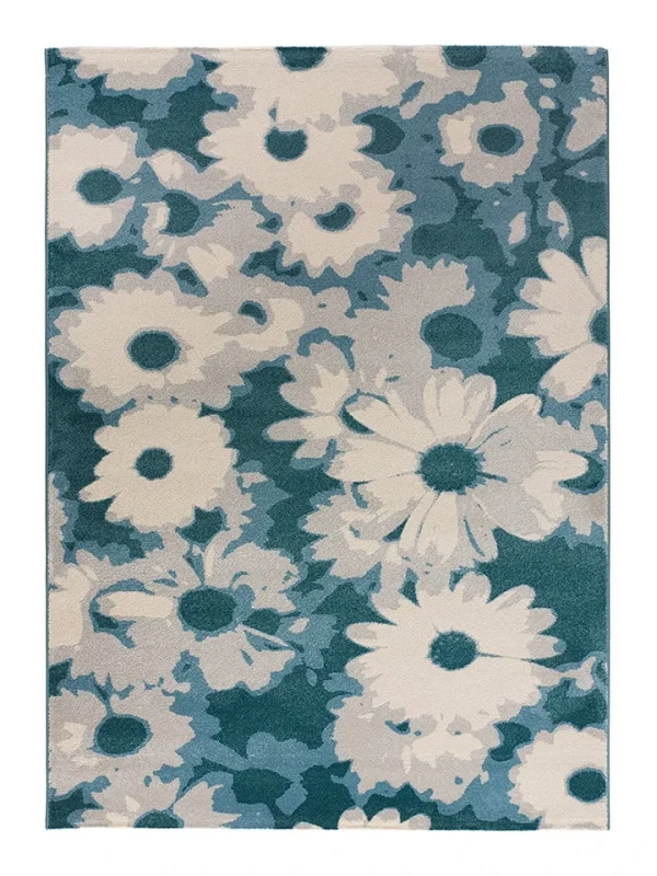 Atticgo Kurzflor-Teppich In Blau/ Beige/ Bunt 1
