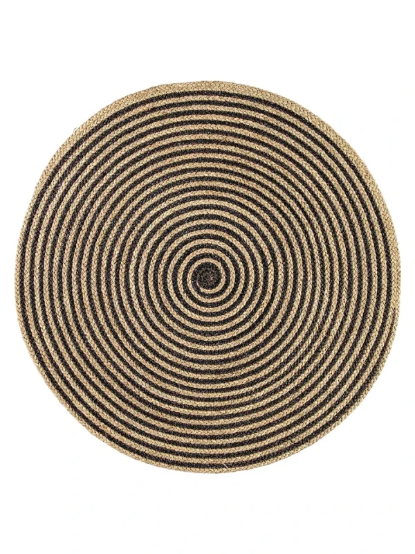 Avance Seegras-Teppich In Natur/ Schwarz – Ø 120 Cm 1