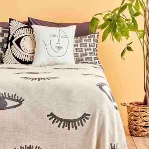 BELLA MAISON Tagesdecke Eyes In Anthracite 13