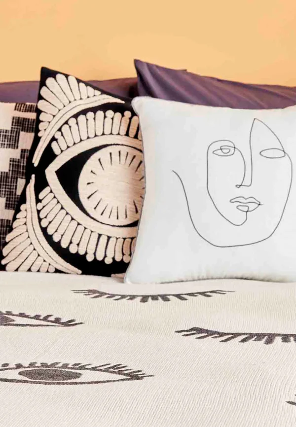 BELLA MAISON Tagesdecke Eyes In Anthracite 5
