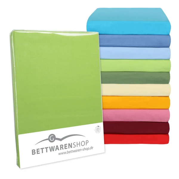 BettwarenShop Spannbettlaken Nicole Mako-Jersey In Apfel 3