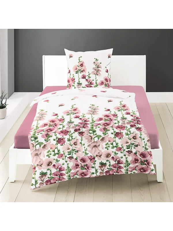 Bierbaum Seersucker-Bettwäsche-Set In Pink/ Weiß 1