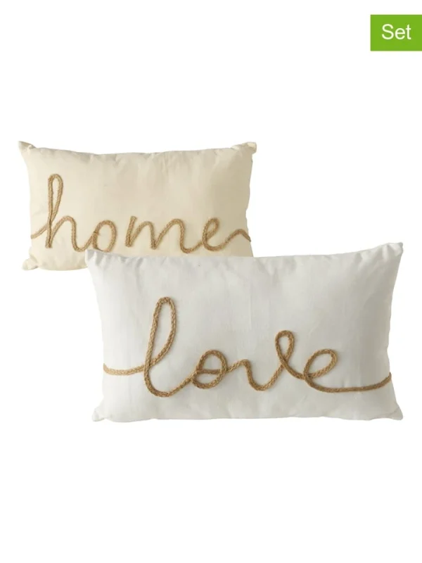 Boltze 2er-Set: Kissen “Bagu” In Beige/ Weiß 1
