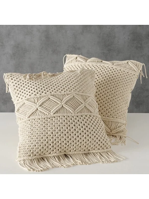 Boltze 2er-Set: Kissen “Makrie” In Beige – (L)45 X (H)45 Cm 3