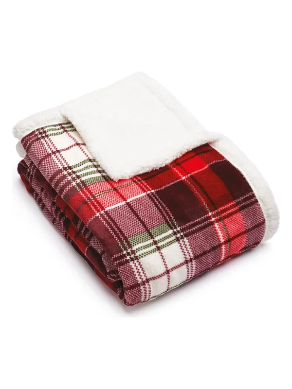 Cacharel Plaid “Sherpa” In Rot/ Bunt 3