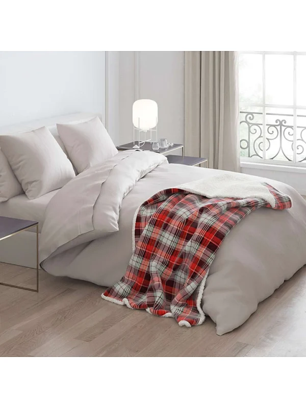 Cacharel Plaid “Sherpa” In Rot/ Bunt 1