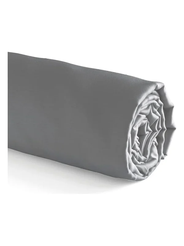 Cacharel Satin-Spannbettlaken “Uni” In Grau 1