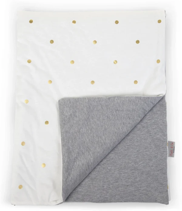 Childhome Babydecke, Punkte Gold, 80×100 Cm 1