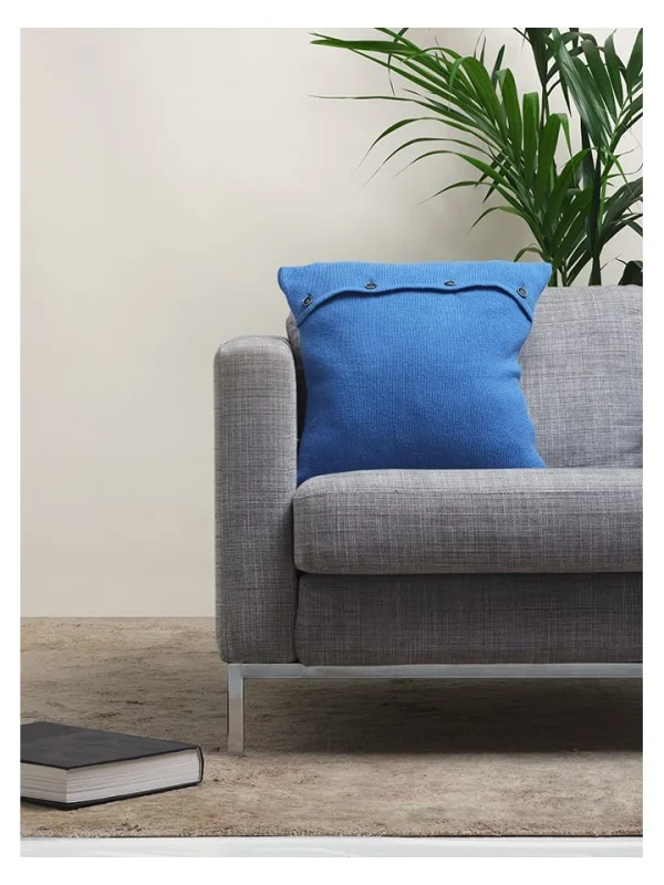 Cimmino Cashmere Kissenhülle In Blau – (L)50 X (B)50 Cm 1
