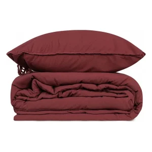 Colorful Cotton Bettwäsche-Set “Octobus Stonewashed” In Bordeaux 8