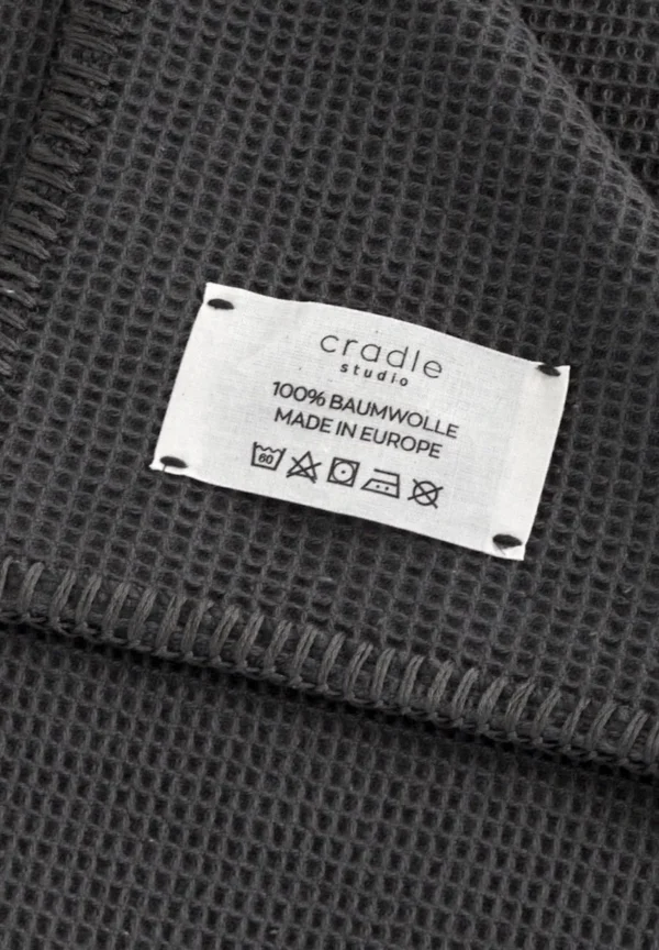 Cradle Studio Wohn- & Kuscheldecke Piqué Oversize In Anthrazit 5
