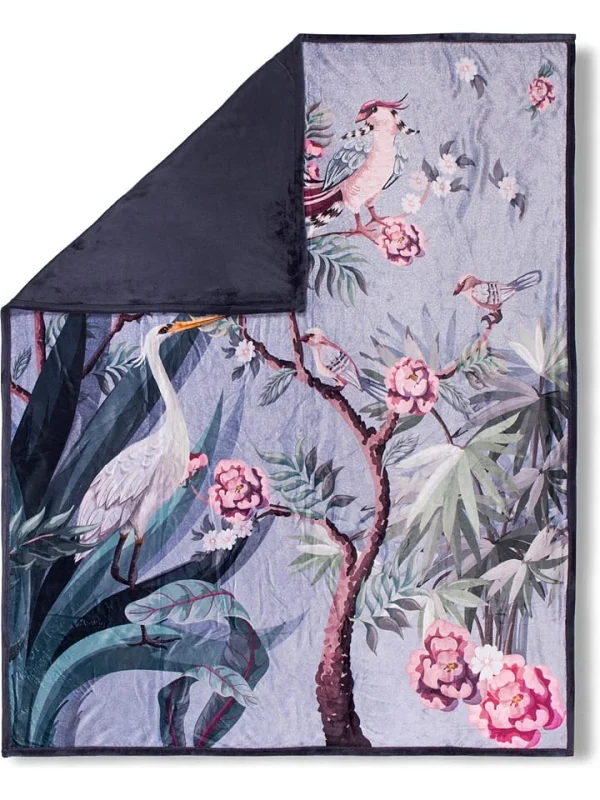 DESCANSO Plaid “Sarenza” In Grau/ Lila/ Rosa 3