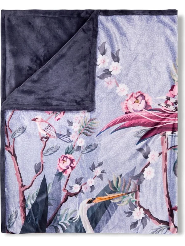 DESCANSO Plaid “Sarenza” In Grau/ Lila/ Rosa 4