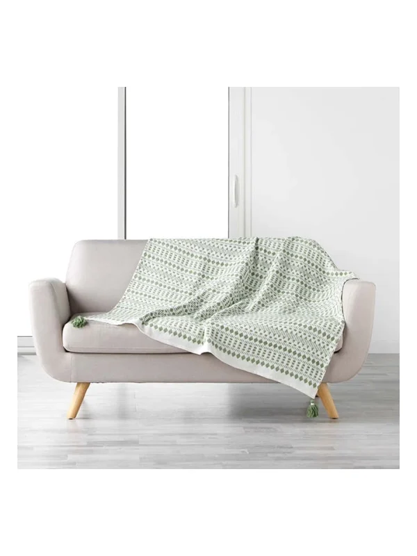 Douceur D’intérieur Überwurf “Maldives” In Weiß/ Khaki 1