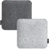 Dunedesign 2er Set Filz Stuhlkissen 35x35cm In Grau 5