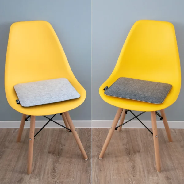 Dunedesign 2er Set Filz Stuhlkissen 35x35cm In Grau 5