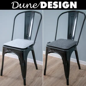 Dunedesign 2er Set Filz Stuhlkissen 35x35cm In Grau 21