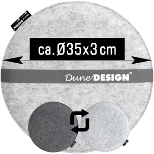 Dunedesign Filz Stuhlkissen Ø35cm In Grau 13