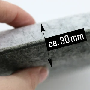 Dunedesign Filz Stuhlkissen Ø35cm In Grau 15