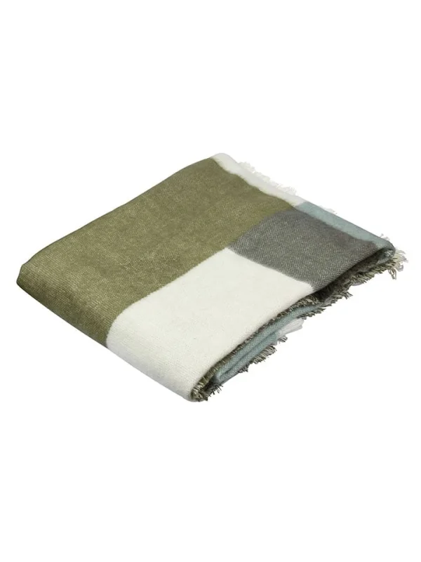 Eightmood Plaid In Grün/ Creme – (L)150 X (B)130 Cm 1
