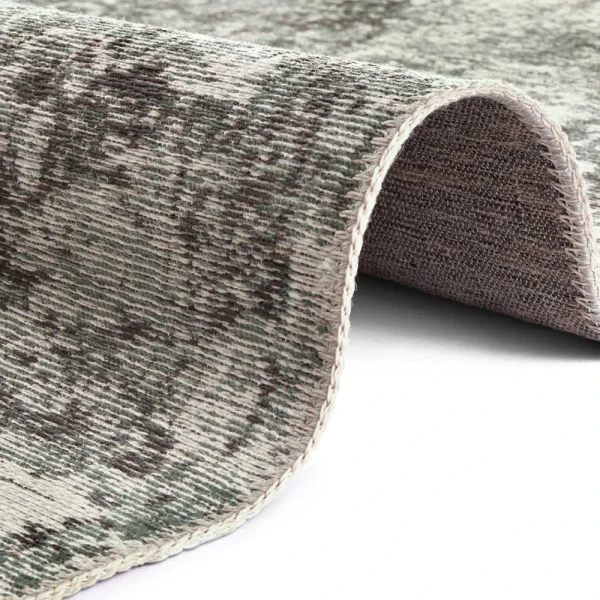 ELLE DECORATION Flachgewebe Teppich Vertou Grün Schwarz 4