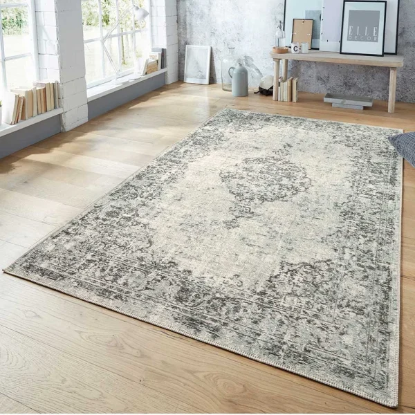ELLE DECORATION Flachgewebe Teppich Vertou Grün Schwarz 6