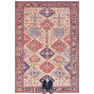 ELLE DECORATION Kurzflor Teppich Afghan Kelim Orientrot 10