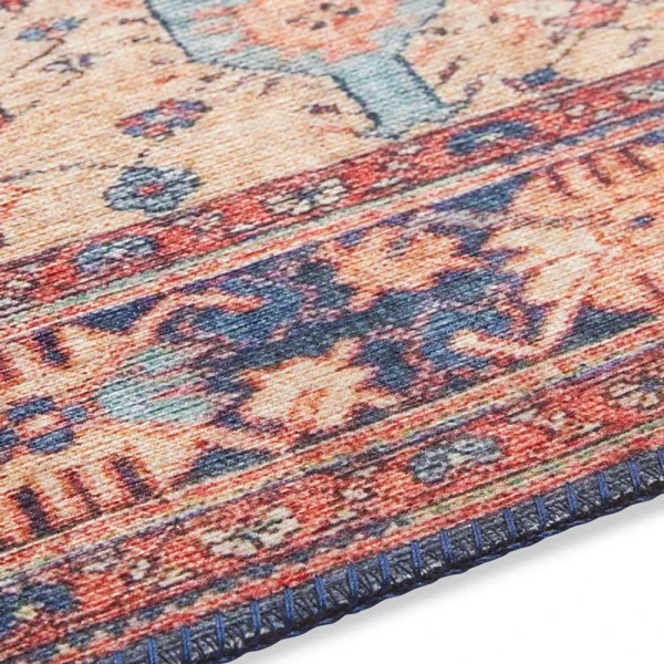 ELLE DECORATION Kurzflor Teppich Afghan Kelim Orientrot 4