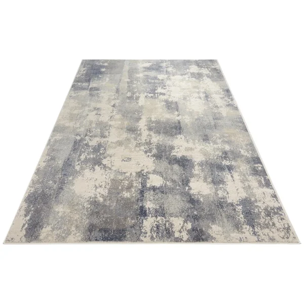 ELLE DECORATION Kurzflor Teppich Allier Blau Grau Creme 3