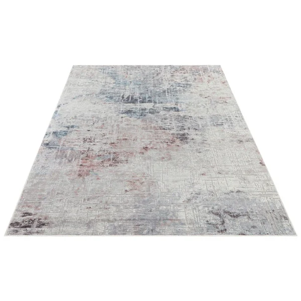 ELLE DECORATION Kurzflor Teppich Chameis Grau Rosa Blau 4