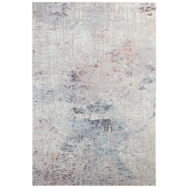ELLE DECORATION Kurzflor Teppich Chameis Grau Rosa Blau 1