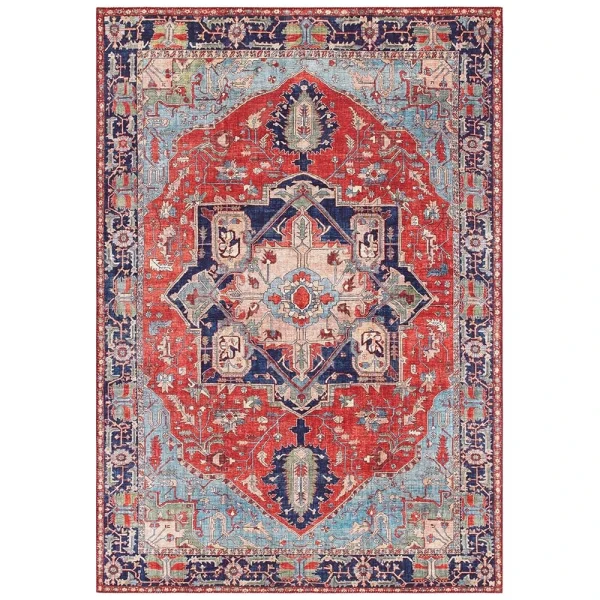 ELLE DECORATION Kurzflor Teppich Hamadan Orientrot 1