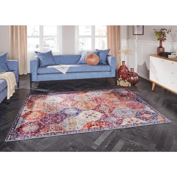 ELLE DECORATION Kurzflor Teppich Kashmir Ghom Bunt 6