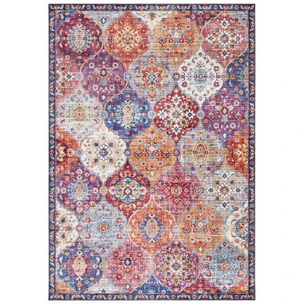 ELLE DECORATION Kurzflor Teppich Kashmir Ghom Bunt 1