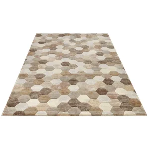 ELLE DECORATION Kurzflor Teppich Manosque Creme Beige Braun 9