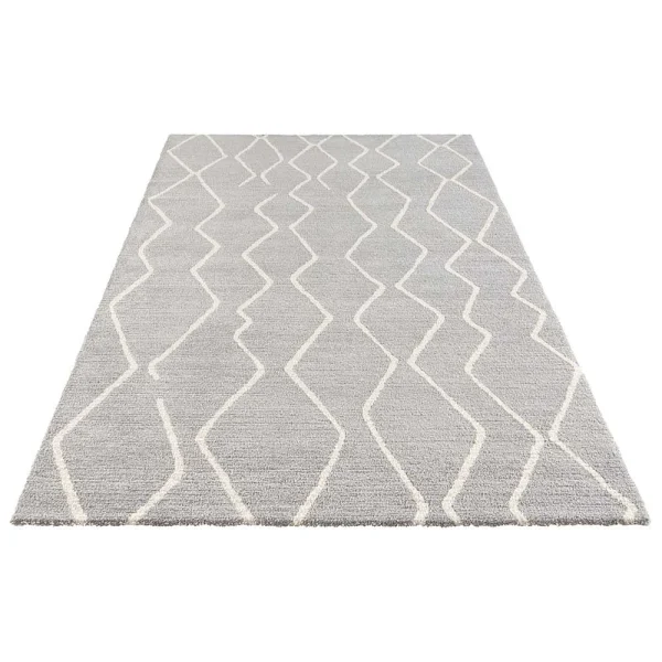 ELLE DECORATION Kurzflor Teppich Vienne Silbergrau Creme 3