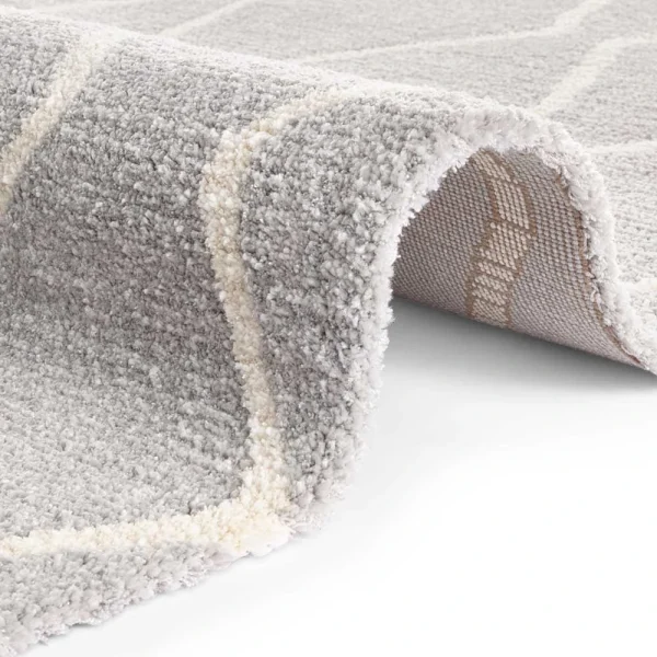 ELLE DECORATION Kurzflor Teppich Vienne Silbergrau Creme 5