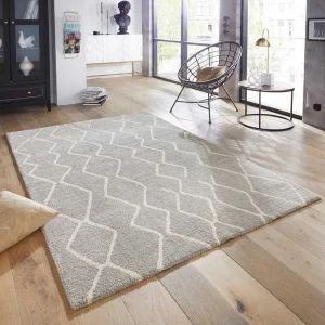 ELLE DECORATION Kurzflor Teppich Vienne Silbergrau Creme 15