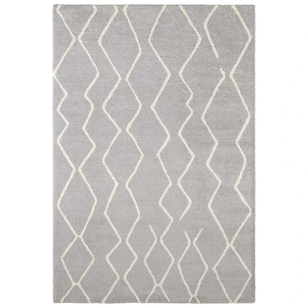 ELLE DECORATION Kurzflor Teppich Vienne Silbergrau Creme 1