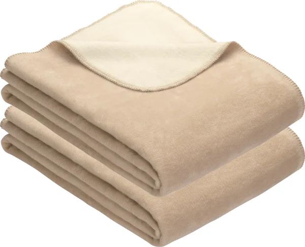 Erwin Müller Wohndecke 2er-Pack In Creme/wollweiß 1