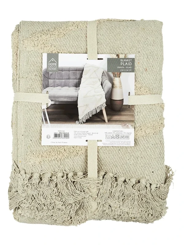 Ethnical Life Plaid In Taupe – (L)150 X (B)120 Cm 7