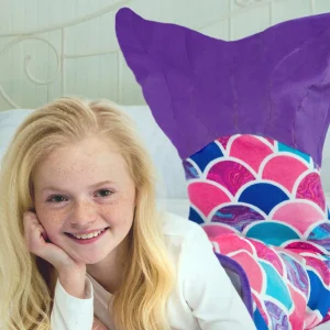 Fin Fun Cuddle Tails Meerjungfrauendecke, Sea Orchid (lila) 7